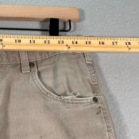 Carhartt Carpenter Pants Mens 31x34 Khaki Brown Loose Fit Distressed B159 MUS - Picture 7 of 16